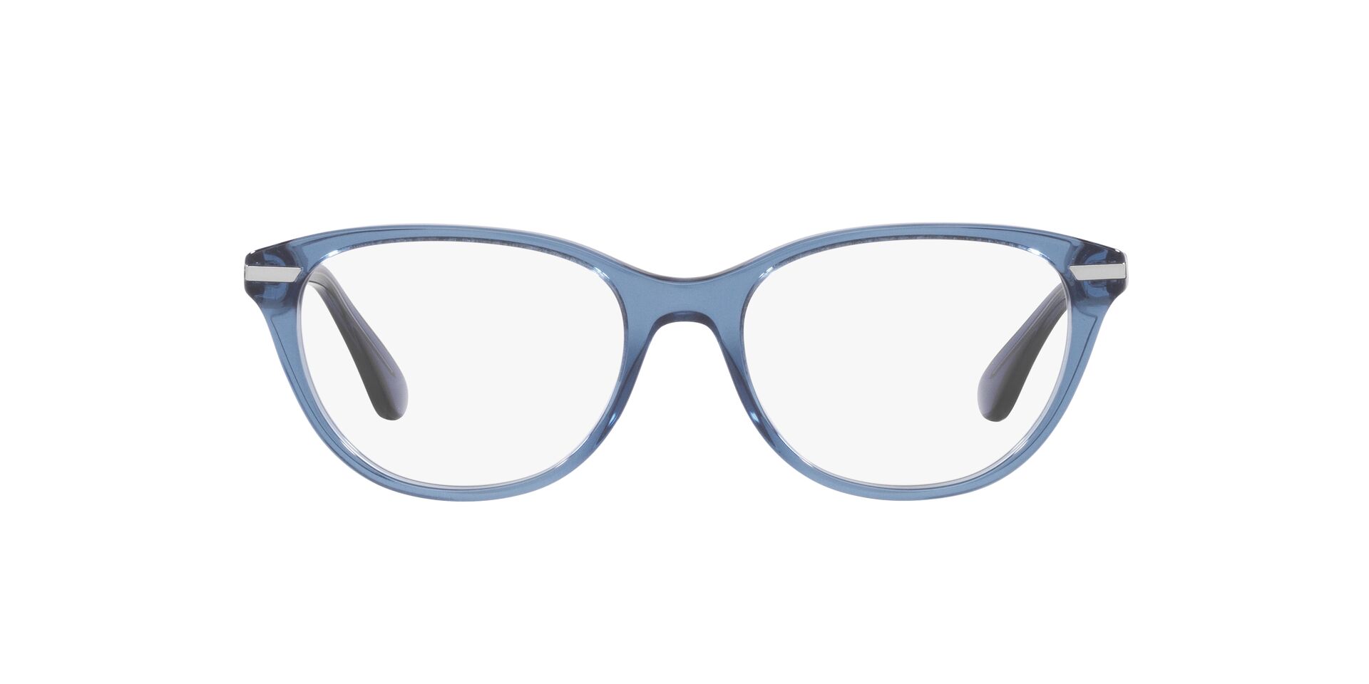 Image 1 of Blue Oval Eyeglasses for Women from Vogue Eyewear Available at Titan Eye+