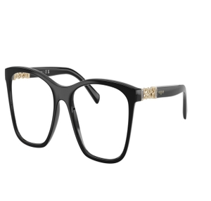 Image 2 of Black Rectangle Eyeglasses for Women from Vogue Eyewear Available at Titan Eye+