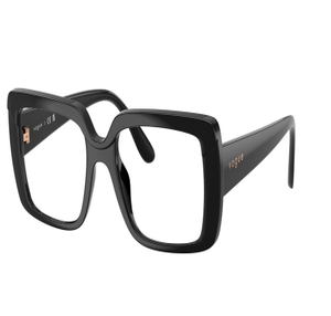 Image 2 of Black Rectangle Eyeglasses for Women from Vogue Eyewear Available at Titan Eye+