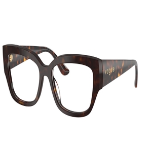 Image 2 of Havana Rectangle Eyeglasses for Women from Vogue Eyewear Available at Titan Eye+