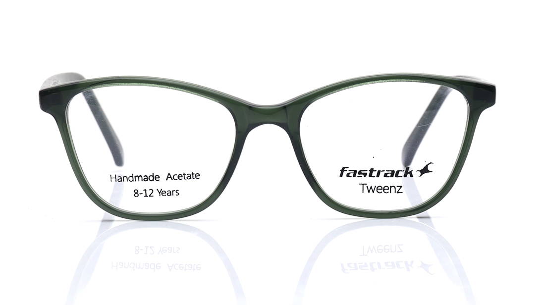 Image 1 of Green CatEye Eyeglasses for Kids from Fastrack Available at Titan Eye+