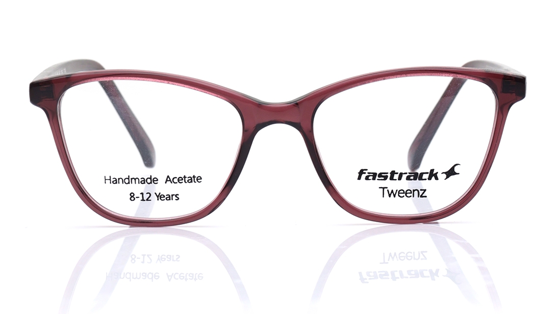 Image 1 of Maroon Rectangle Eyeglasses for Kids from Fastrack Available at Titan Eye+