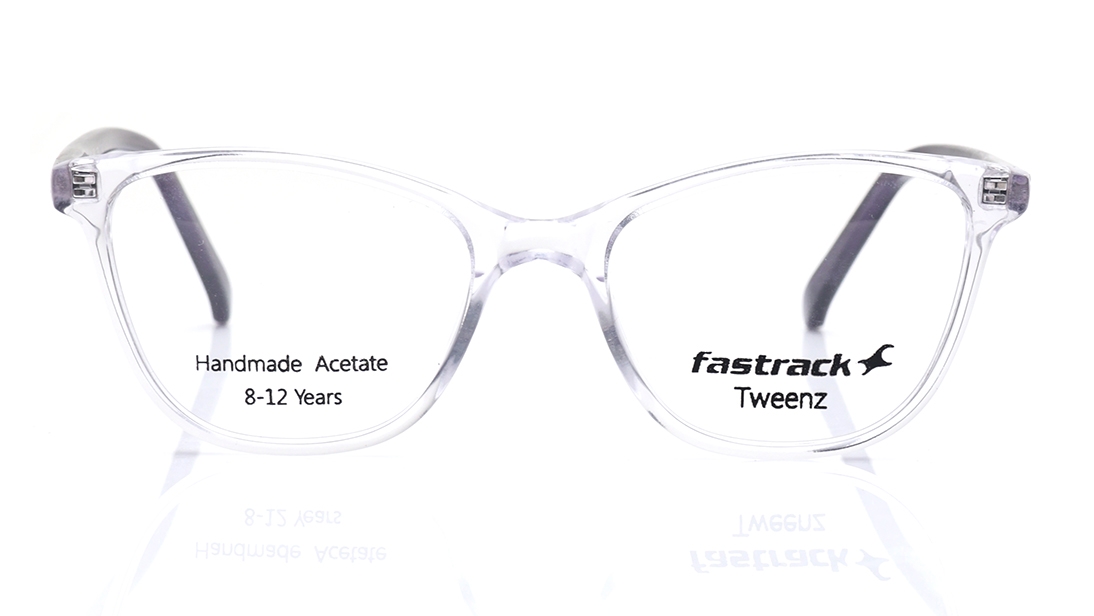 Image 1 of White CatEye Eyeglasses for Kids from Fastrack Available at Titan Eye+