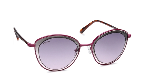 Image 2 of Purple CatEye Sunglasses for Women from Titan Available at Titan Eye+