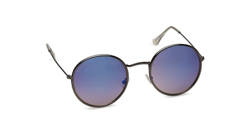 Image 2 of Blue Round Sunglasses for Men and Women from Fastrack Available at Titan Eye+