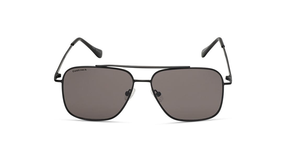 Image 1 of Grey Navigator Sunglasses for Men and Women from Fastrack Available at Titan Eye+