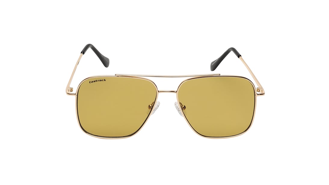 Image 1 of Yellow Navigator Sunglasses for Men and Women from Fastrack Available at Titan Eye+