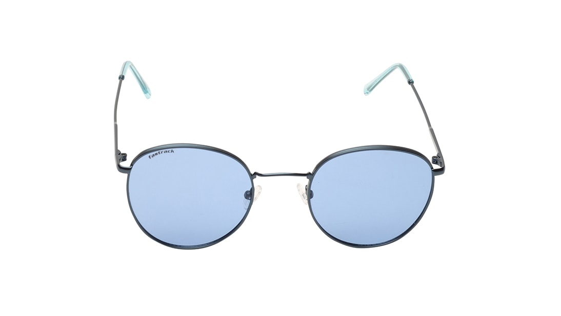 Image 1 of Blue Round Sunglasses for Men and Women from Fastrack Available at Titan Eye+