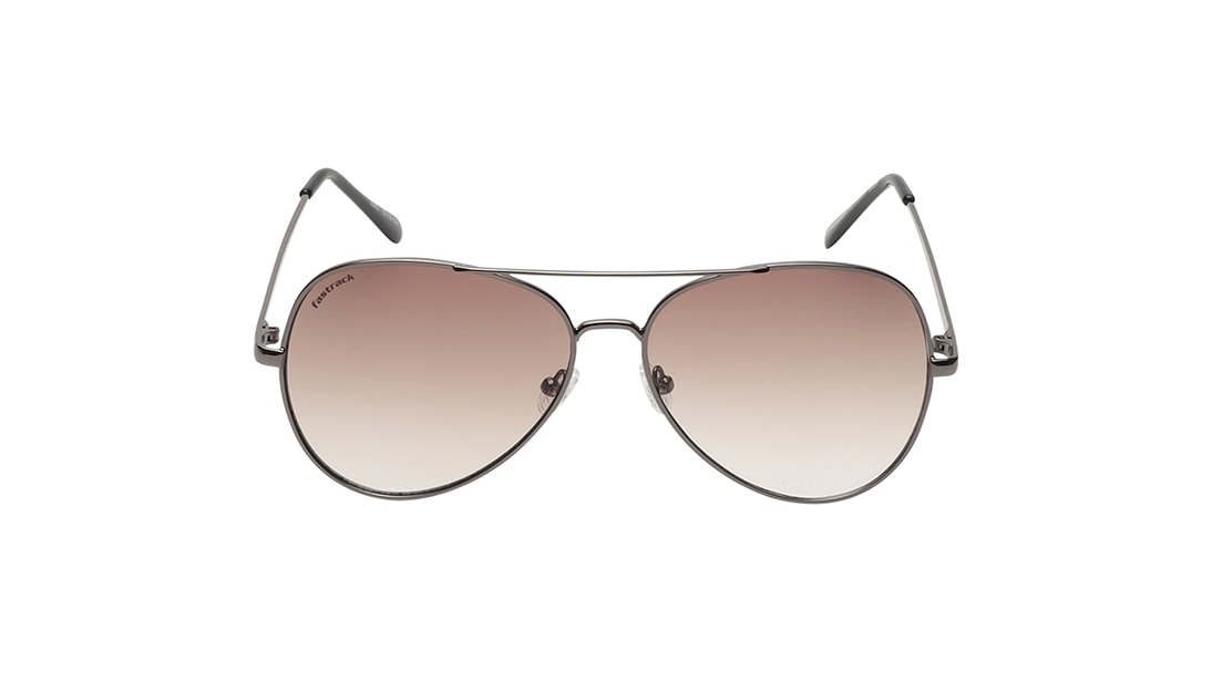 Image 1 of Brown Aviator Sunglasses for Men and Women from Fastrack Available at Titan Eye+