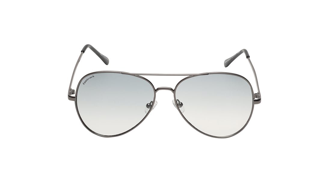 Image 1 of Grey Aviator Sunglasses for Men and Women from Fastrack Available at Titan Eye+