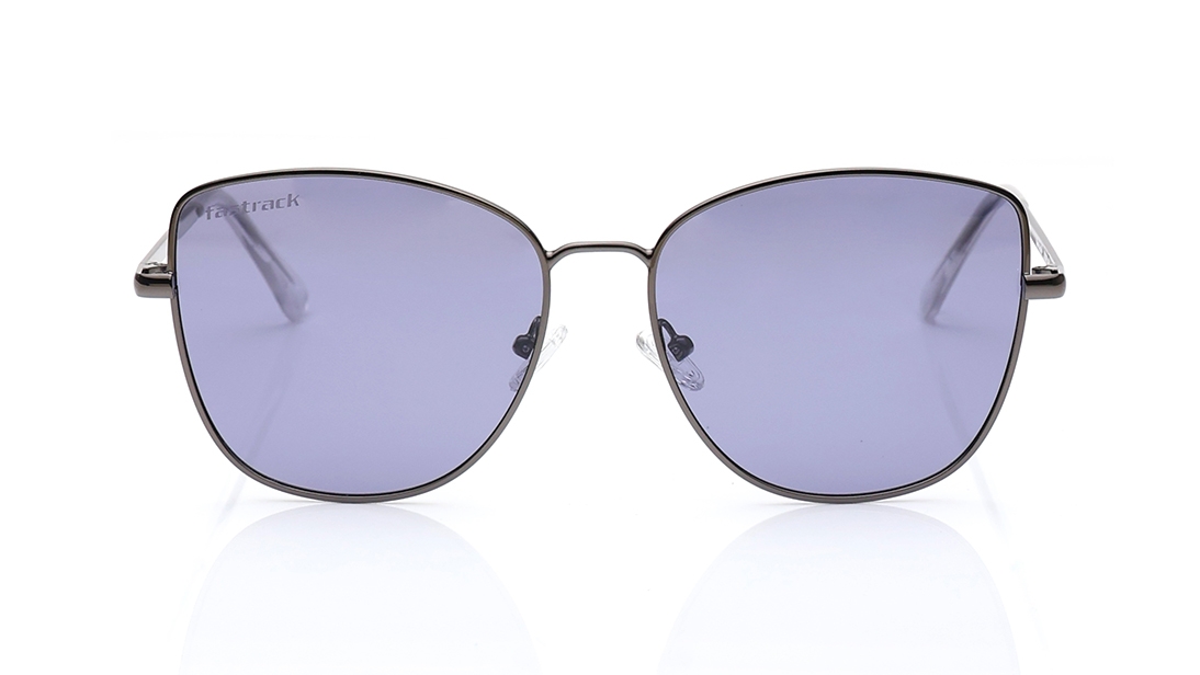 Image 1 of Blue Square Polarized Sunglasses for Women from Fastrack Available at Titan Eye+