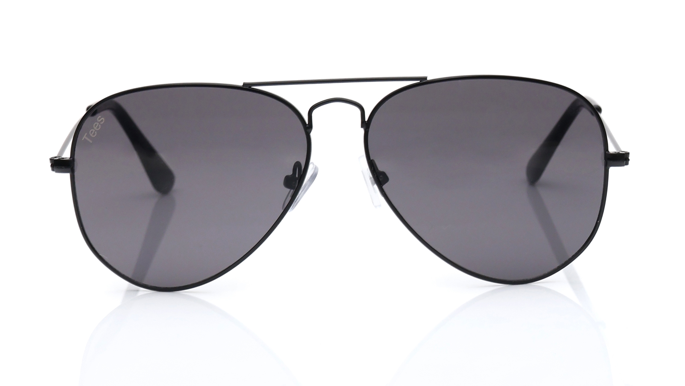 Image 1 of Black Aviator Sunglasses for Men and Women from Tees By Fastrack Available at Titan Eye+
