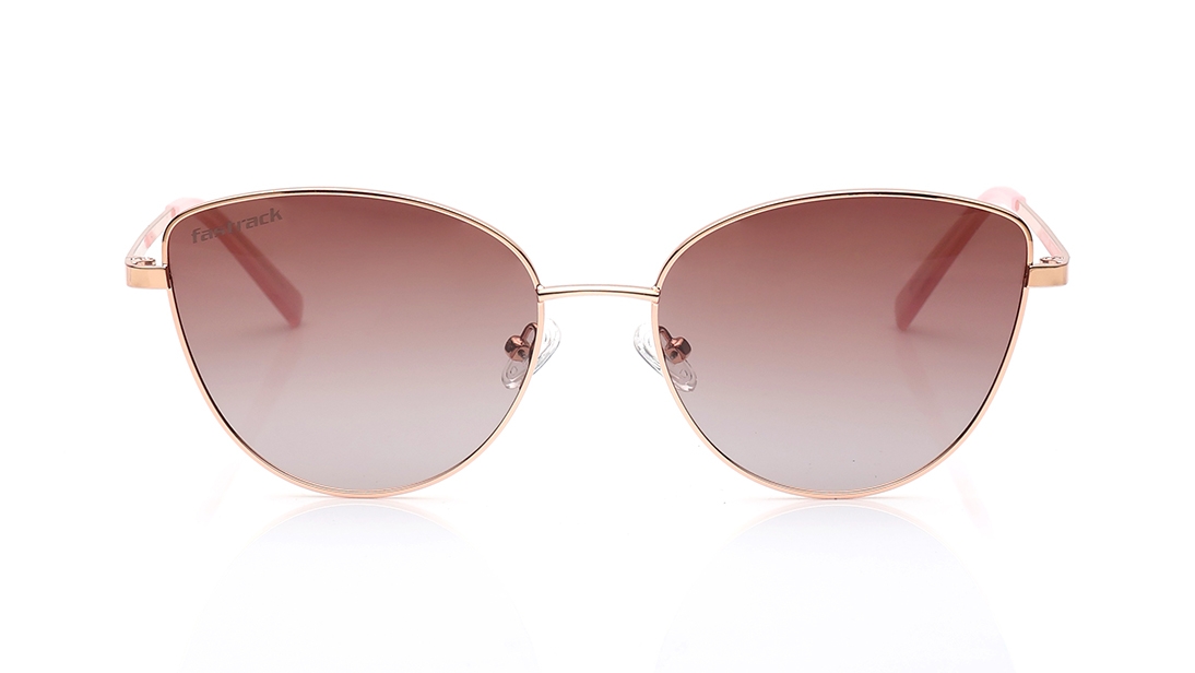 Image 1 of Brown CatEye Polarized Sunglasses for Women from Fastrack Available at Titan Eye+