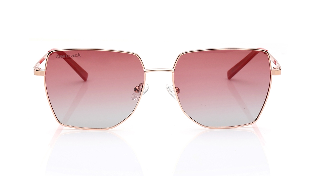 Image 1 of Pink Aviator Polarized Sunglasses for Women from Fastrack Available at Titan Eye+