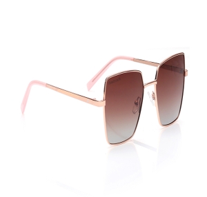 Image 2 of Brown Square Polarized Sunglasses for Women from Fastrack Available at Titan Eye+
