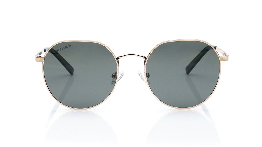 Image 1 of Grey Round Polarized Sunglasses for Men and Women from Fastrack Available at Titan Eye+