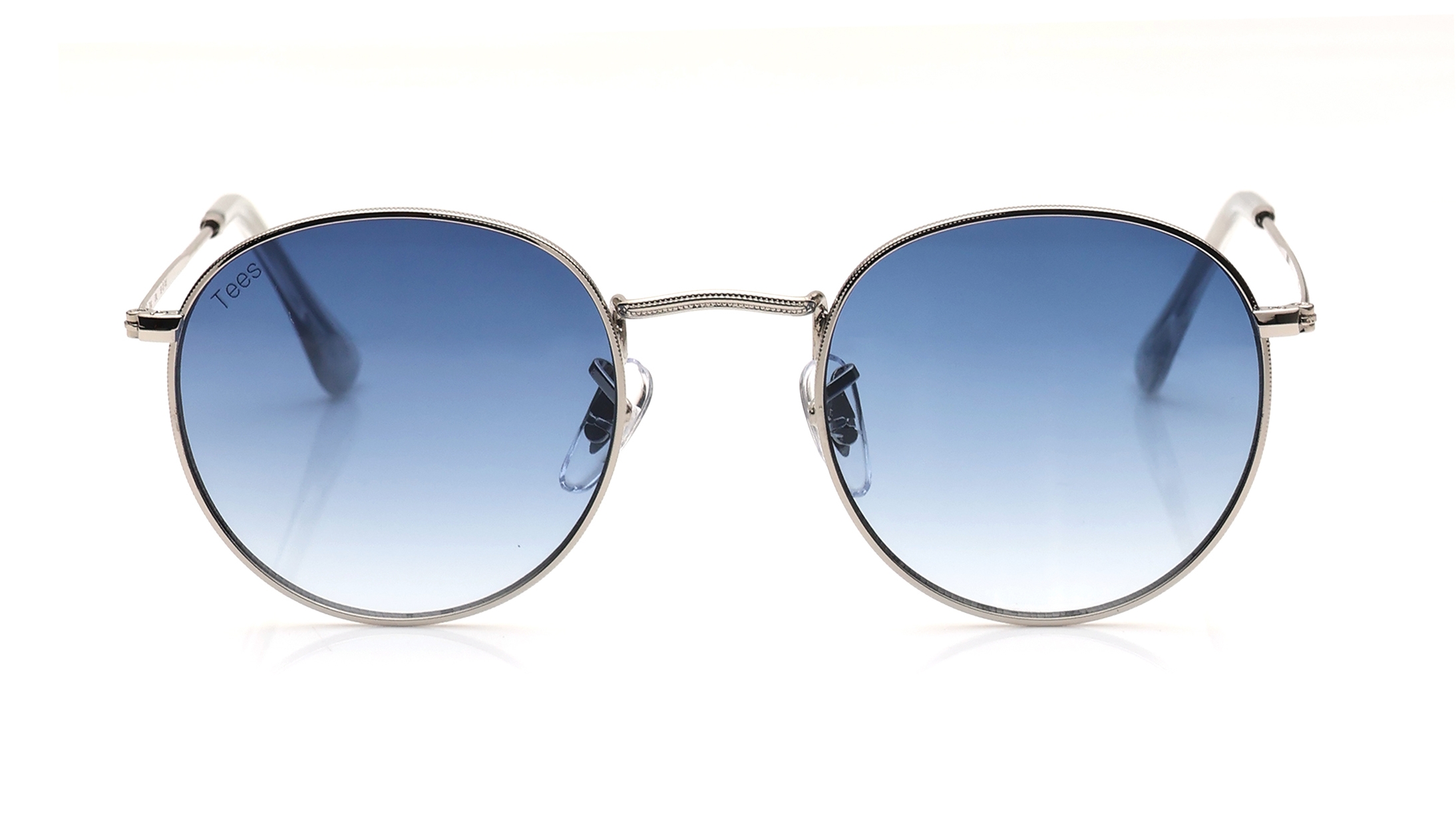 Image 1 of Blue Round Sunglasses for Men and Women from Tees By Fastrack Available at Titan Eye+