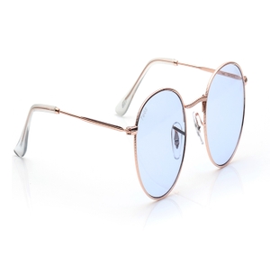 Image 2 of Blue Round Sunglasses for Men and Women from Tees By Fastrack Available at Titan Eye+