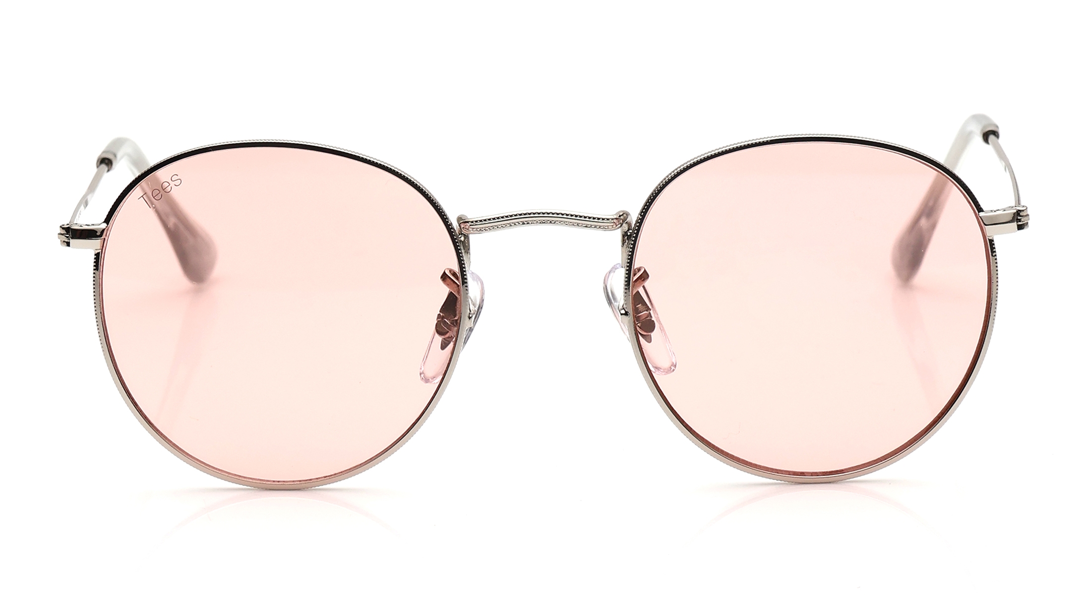 Image 1 of Pink Round Sunglasses for Men and Women from Tees By Fastrack Available at Titan Eye+