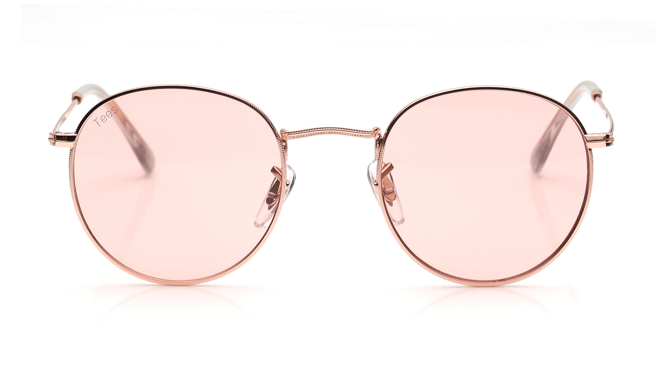 Image 1 of Pink Round Sunglasses for Men and Women from Tees By Fastrack Available at Titan Eye+