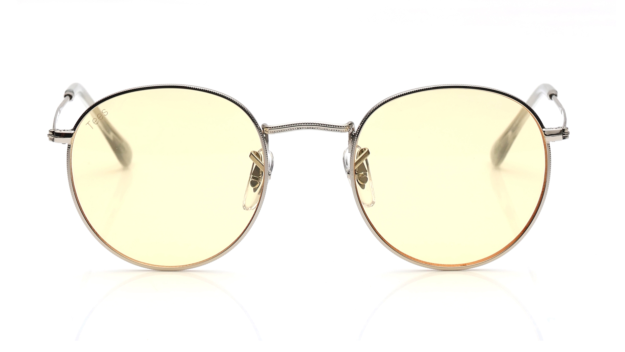 Image 1 of Yellow Round Sunglasses for Men and Women from Tees By Fastrack Available at Titan Eye+