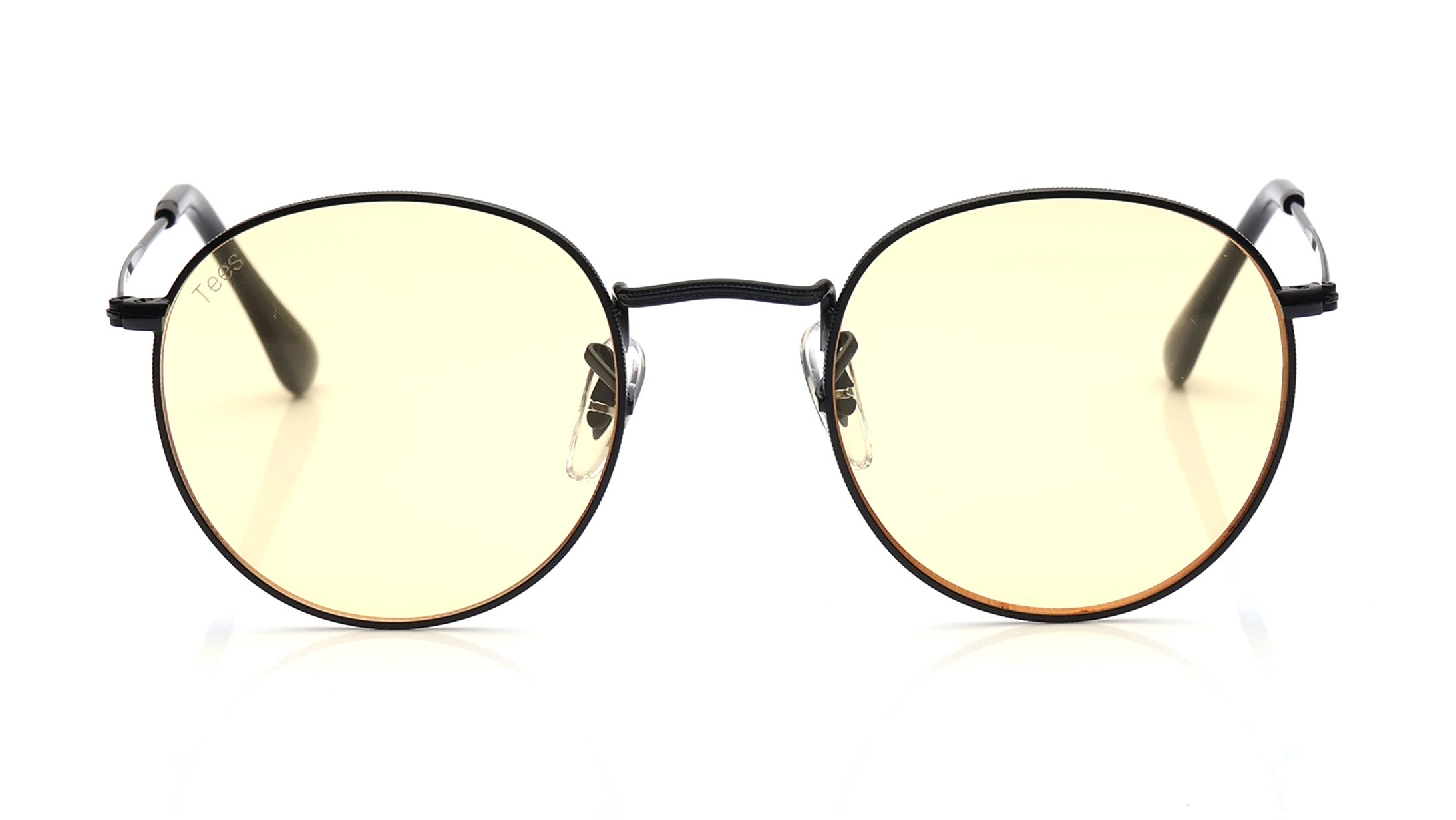 Image 1 of Yellow Round Sunglasses for Men and Women from Tees By Fastrack Available at Titan Eye+