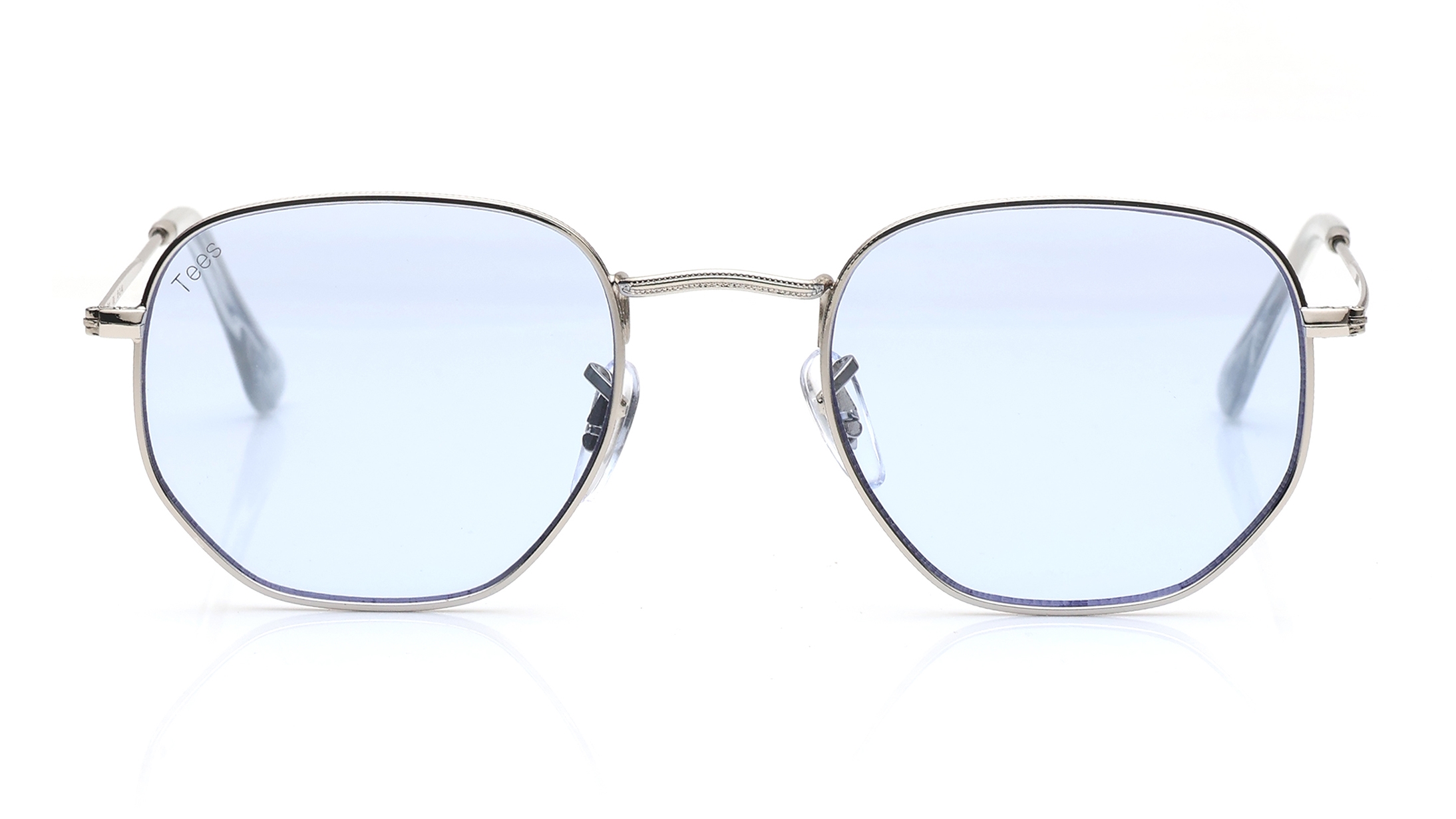 Image 1 of Blue Hexagon Sunglasses for Men and Women from Tees By Fastrack Available at Titan Eye+