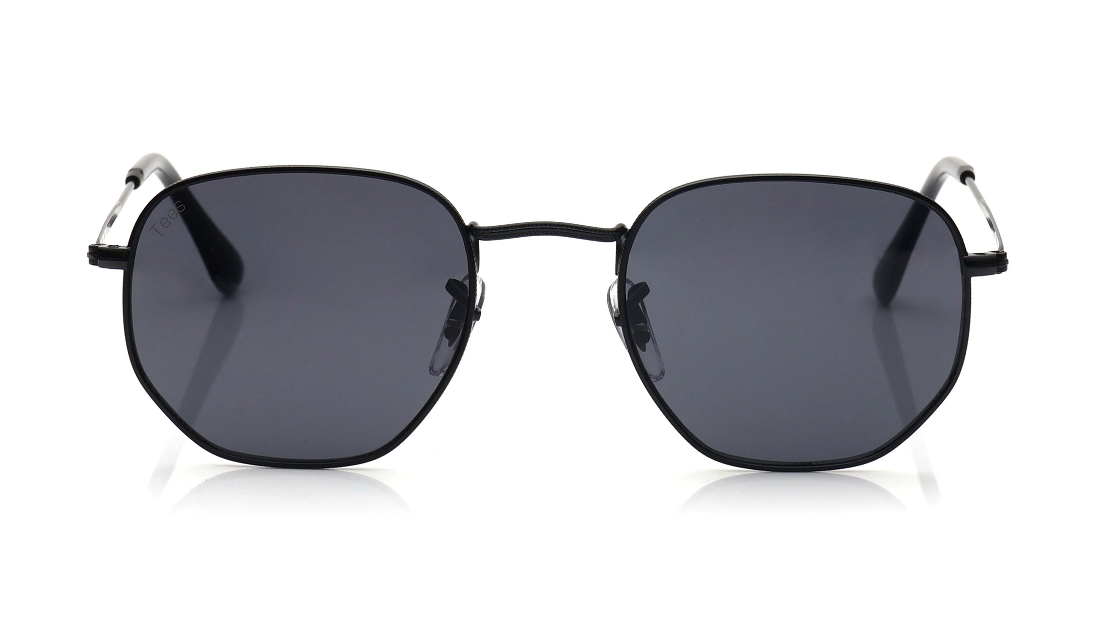 Image 1 of Grey Hexagon Sunglasses for Men and Women from Tees By Fastrack Available at Titan Eye+