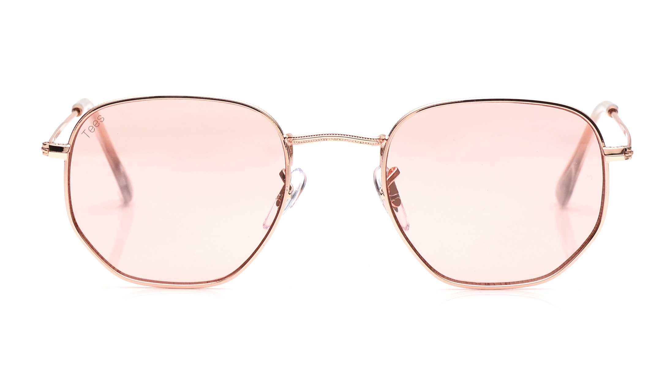 Image 1 of Pink Geometric Sunglasses for Men and Women from Tees By Fastrack Available at Titan Eye+