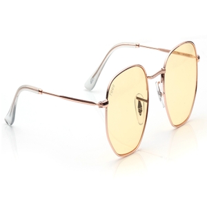 Image 2 of Yellow Hexagon Sunglasses for Men and Women from Tees By Fastrack Available at Titan Eye+