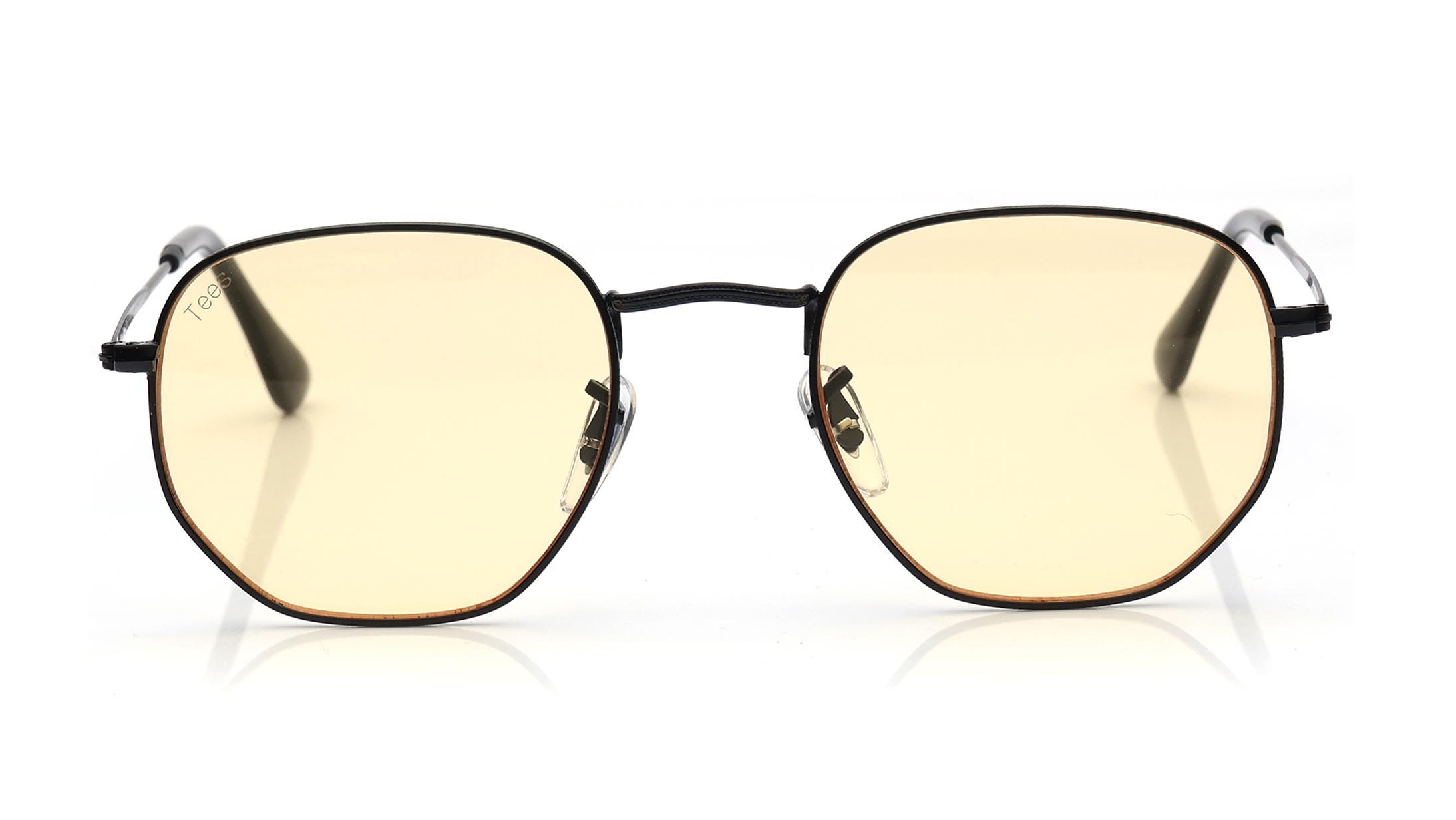Image 1 of Yellow Geometric Sunglasses for Men and Women from Tees By Fastrack Available at Titan Eye+
