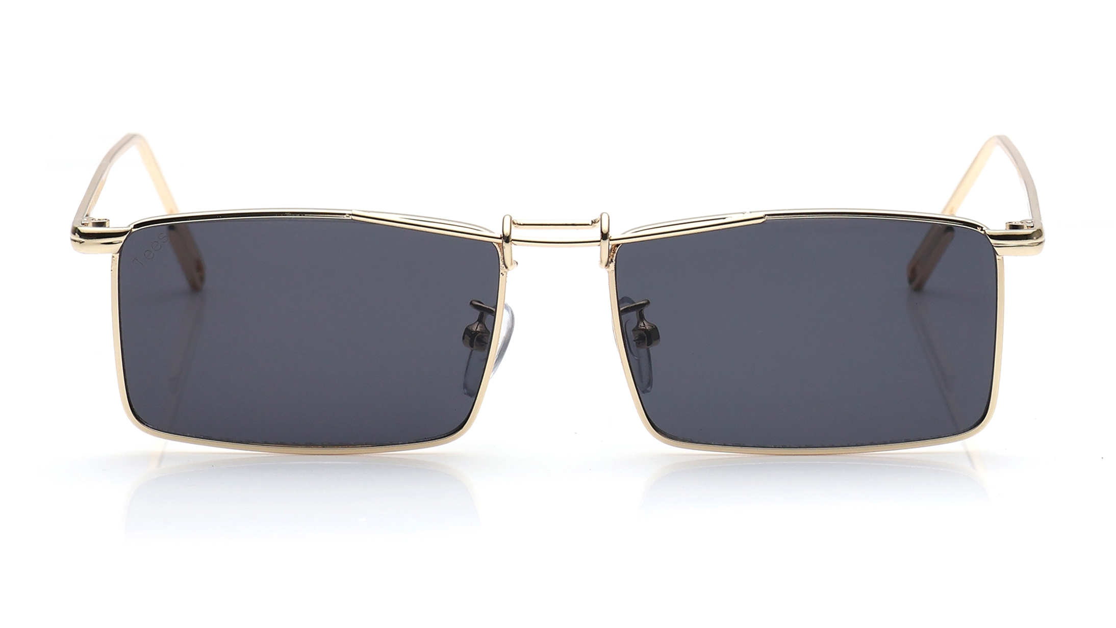 Image 1 of Black Rectangle Sunglasses for Men and Women from Tees By Fastrack Available at Titan Eye+