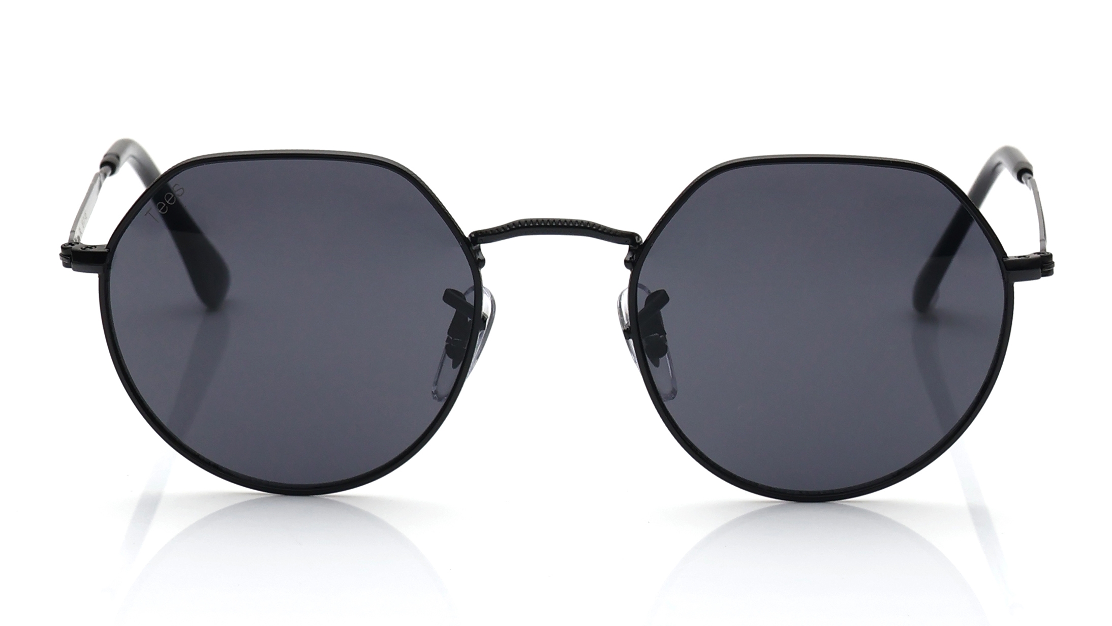 Image 1 of Black Hexagon Sunglasses for Men and Women from Tees By Fastrack Available at Titan Eye+
