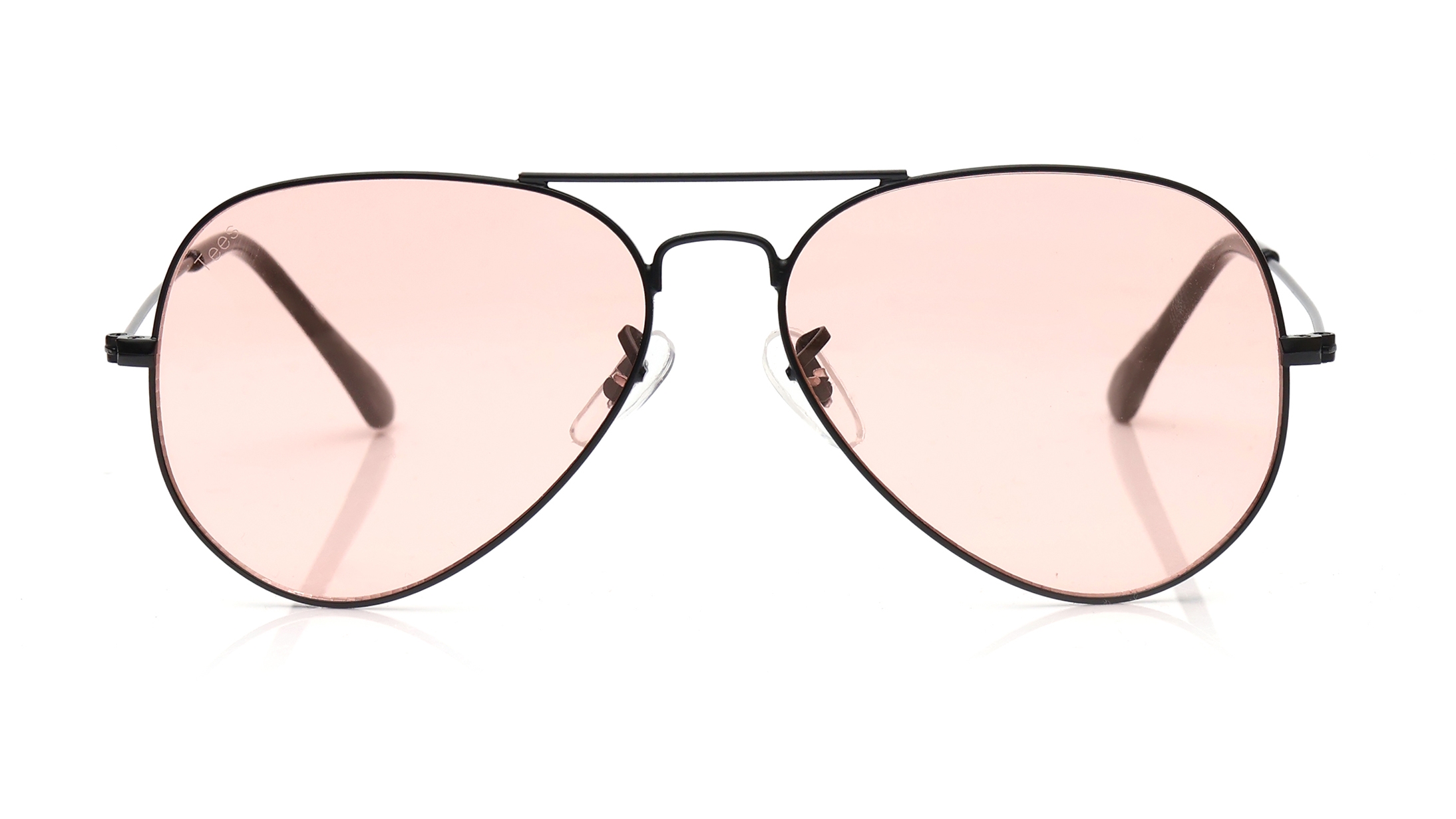 Image 1 of Pink Aviator Sunglasses for Men and Women from Tees By Fastrack Available at Titan Eye+