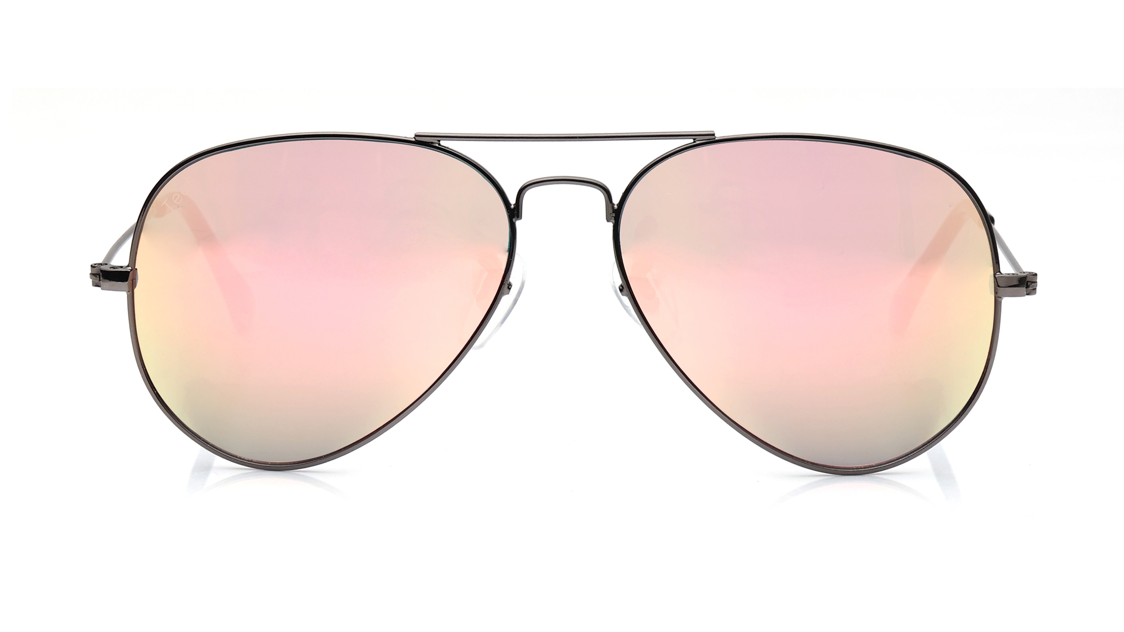 Image 1 of Pink Aviator Sunglasses for Men and Women from Tees By Fastrack Available at Titan Eye+