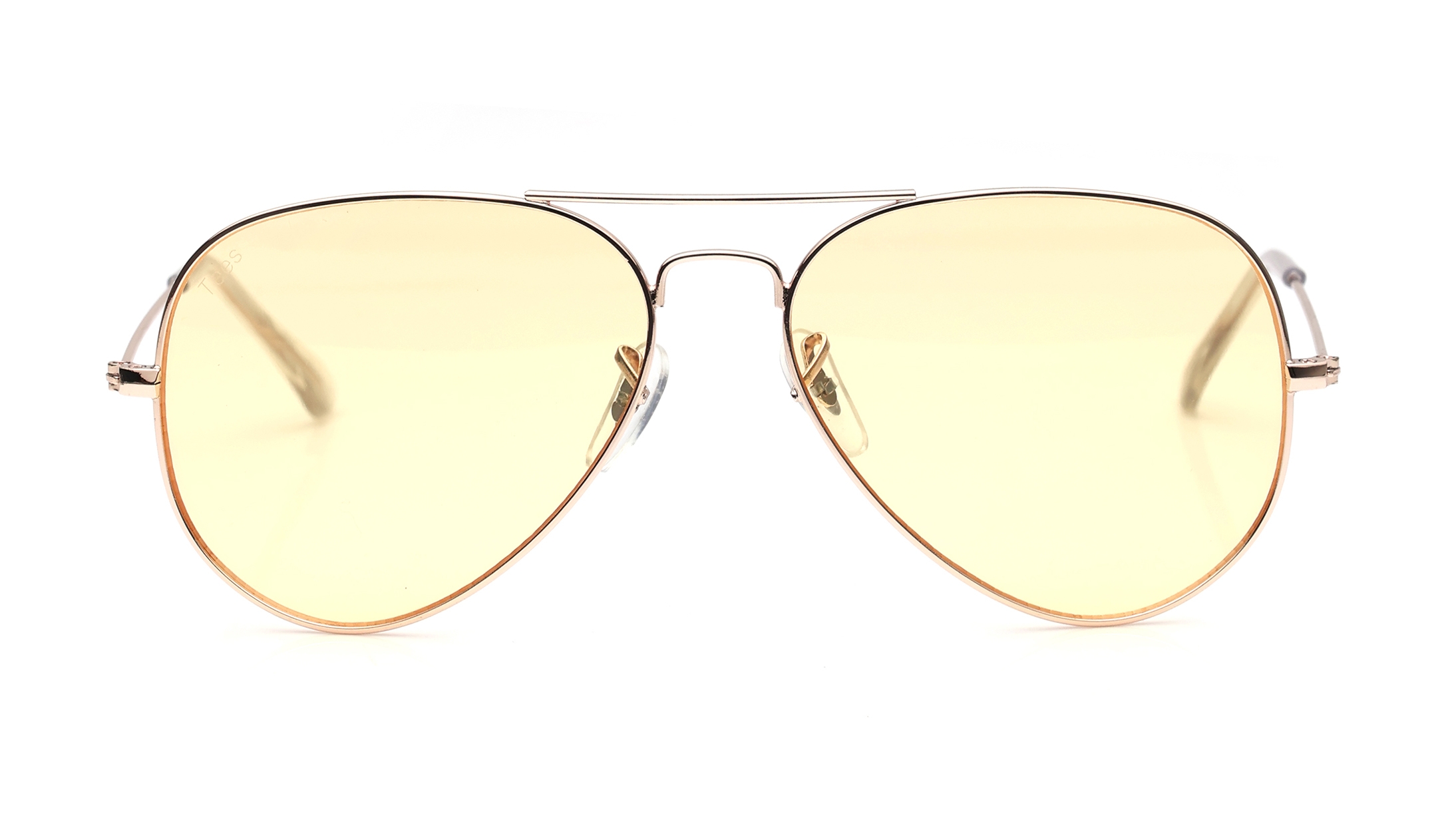Image 1 of Yellow Aviator Sunglasses for Men and Women from Tees By Fastrack Available at Titan Eye+