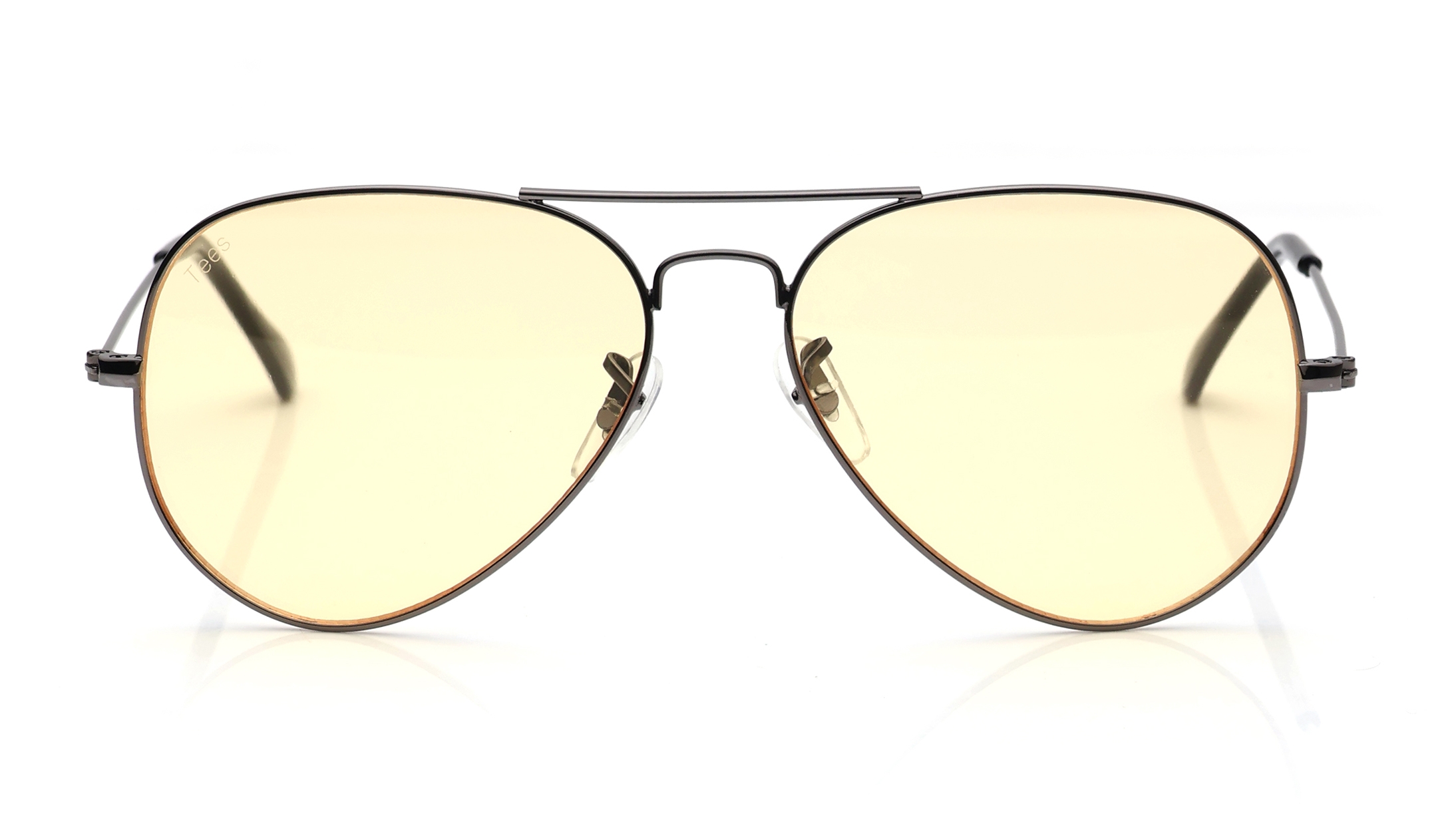 Image 1 of Yellow Aviator Sunglasses for Men and Women from Tees By Fastrack Available at Titan Eye+