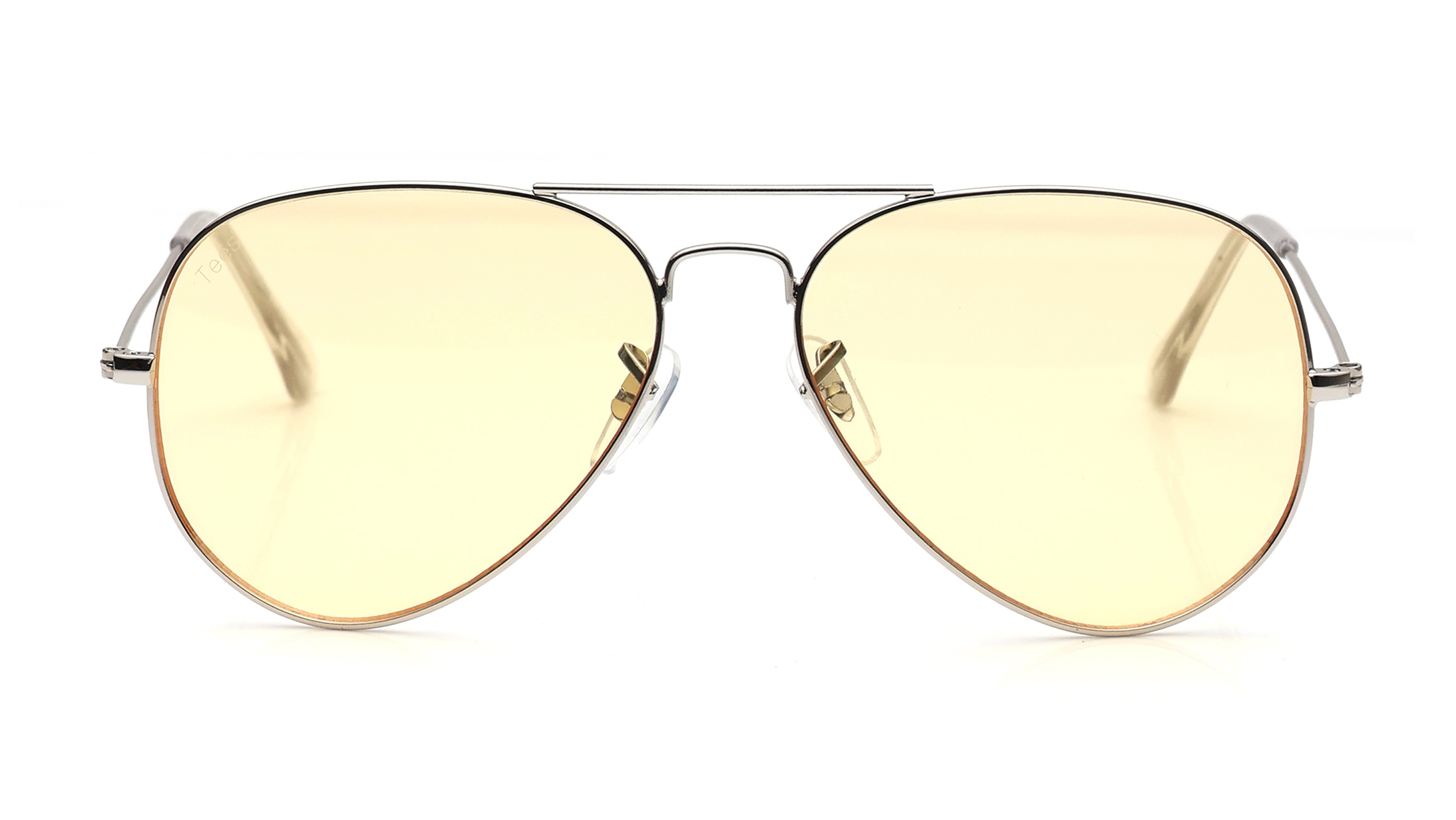 Image 1 of Yellow Aviator Sunglasses for Men and Women from Tees By Fastrack Available at Titan Eye+