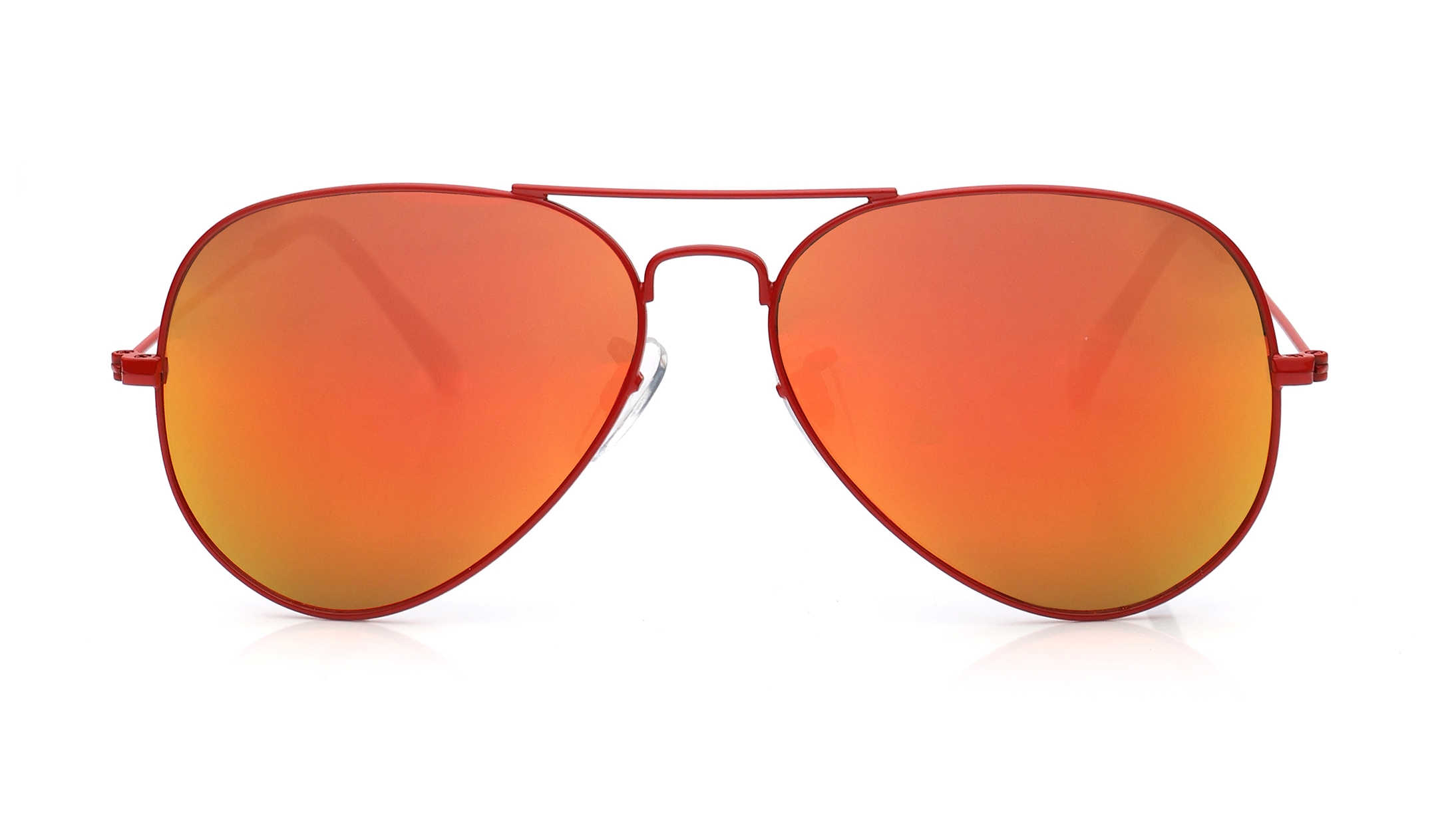 Image 1 of Orange Aviator Sunglasses for Men and Women from Tees By Fastrack Available at Titan Eye+