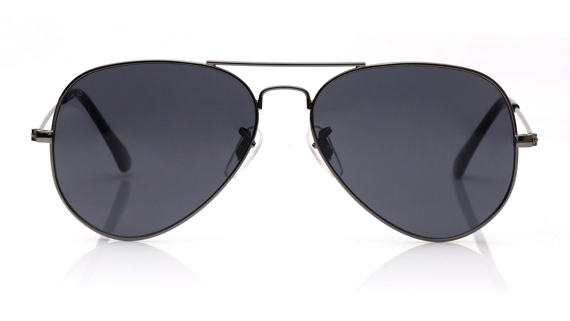 Image 1 of Black Aviator Sunglasses for Men and Women from Tees By Fastrack Available at Titan Eye+