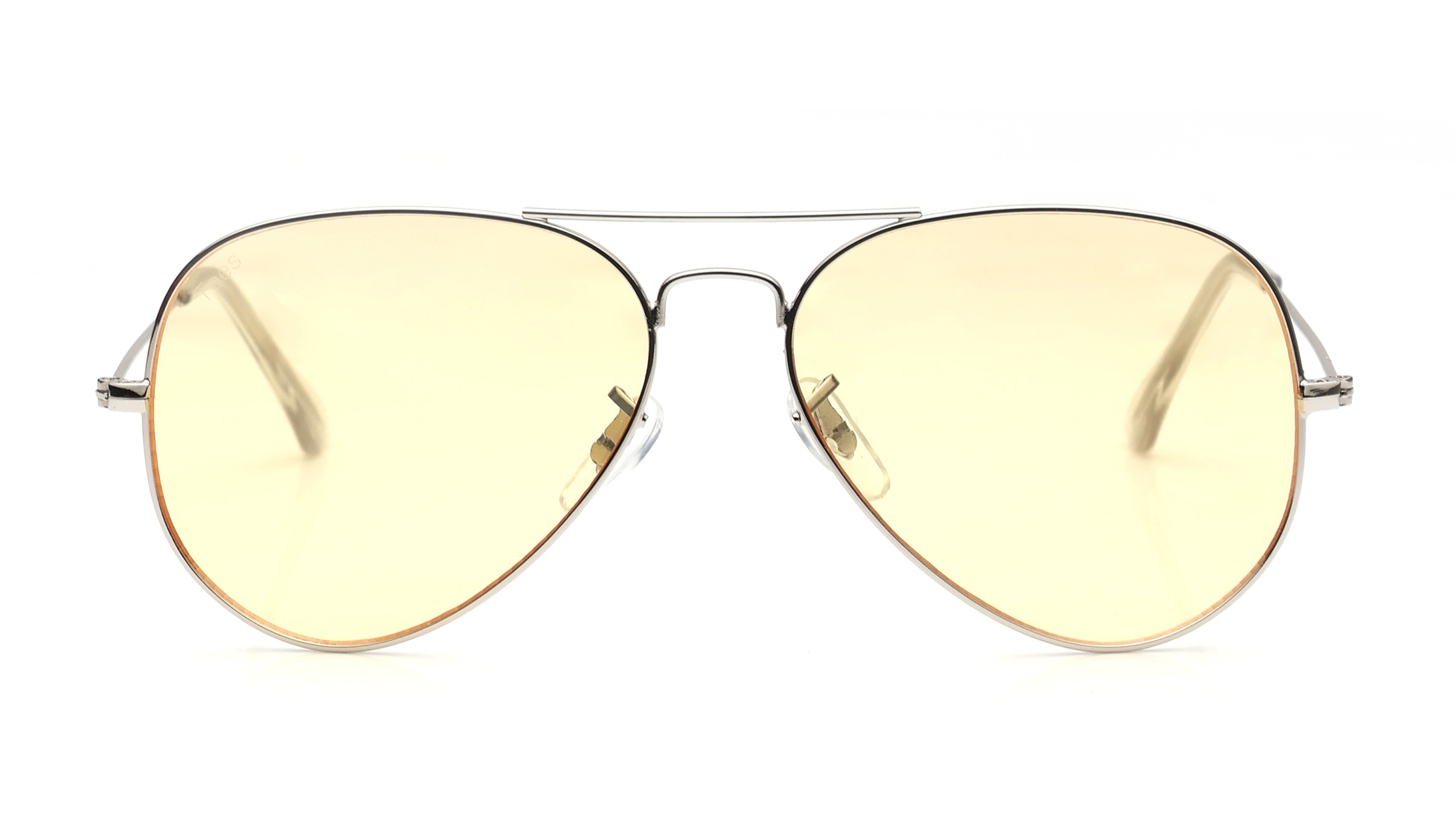 Image 1 of Yellow Aviator Sunglasses for Men and Women from Tees By Fastrack Available at Titan Eye+