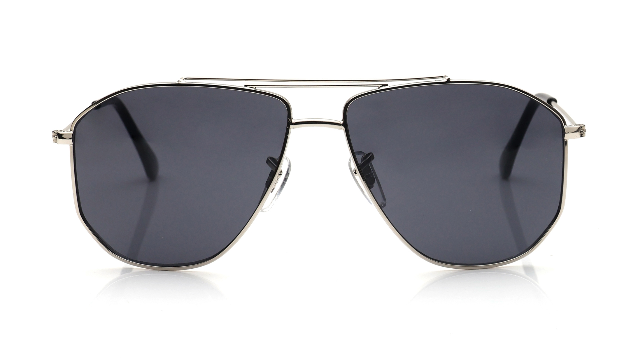Image 1 of Grey Aviator Sunglasses for Men and Women from Tees By Fastrack Available at Titan Eye+