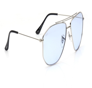 Image 2 of Blue Aviator Sunglasses for Men and Women from Tees By Fastrack Available at Titan Eye+