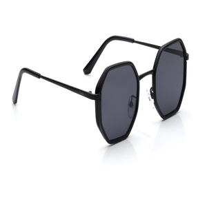 Image 2 of Black Hexagon Sunglasses for Men and Women from Tees By Fastrack Available at Titan Eye+