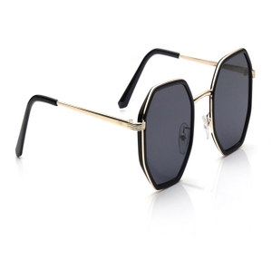 Image 2 of Black Hexagon Sunglasses for Men and Women from Tees By Fastrack Available at Titan Eye+