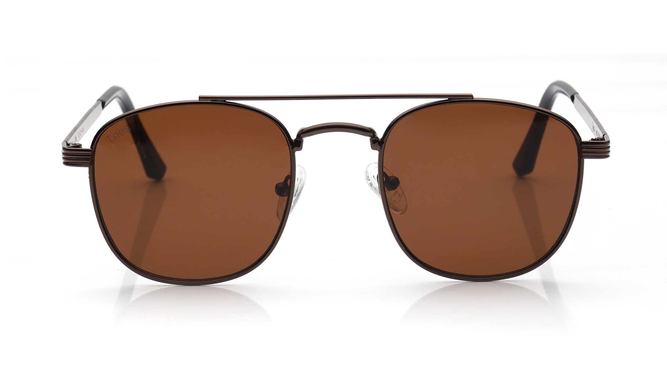 Image 1 of Brown Navigator Sunglasses for Men and Women from Tees By Fastrack Available at Titan Eye+
