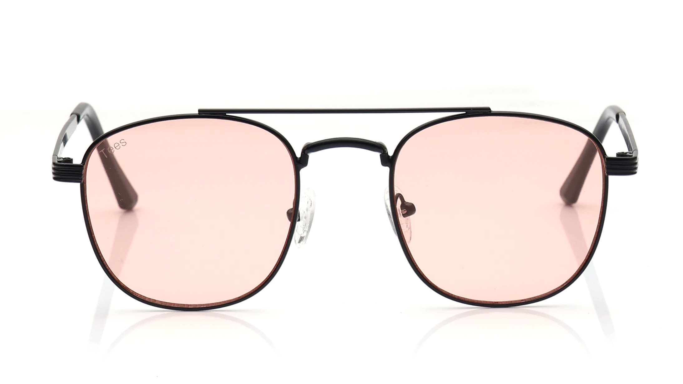 Image 1 of Pink Navigator Sunglasses for Men and Women from Tees By Fastrack Available at Titan Eye+