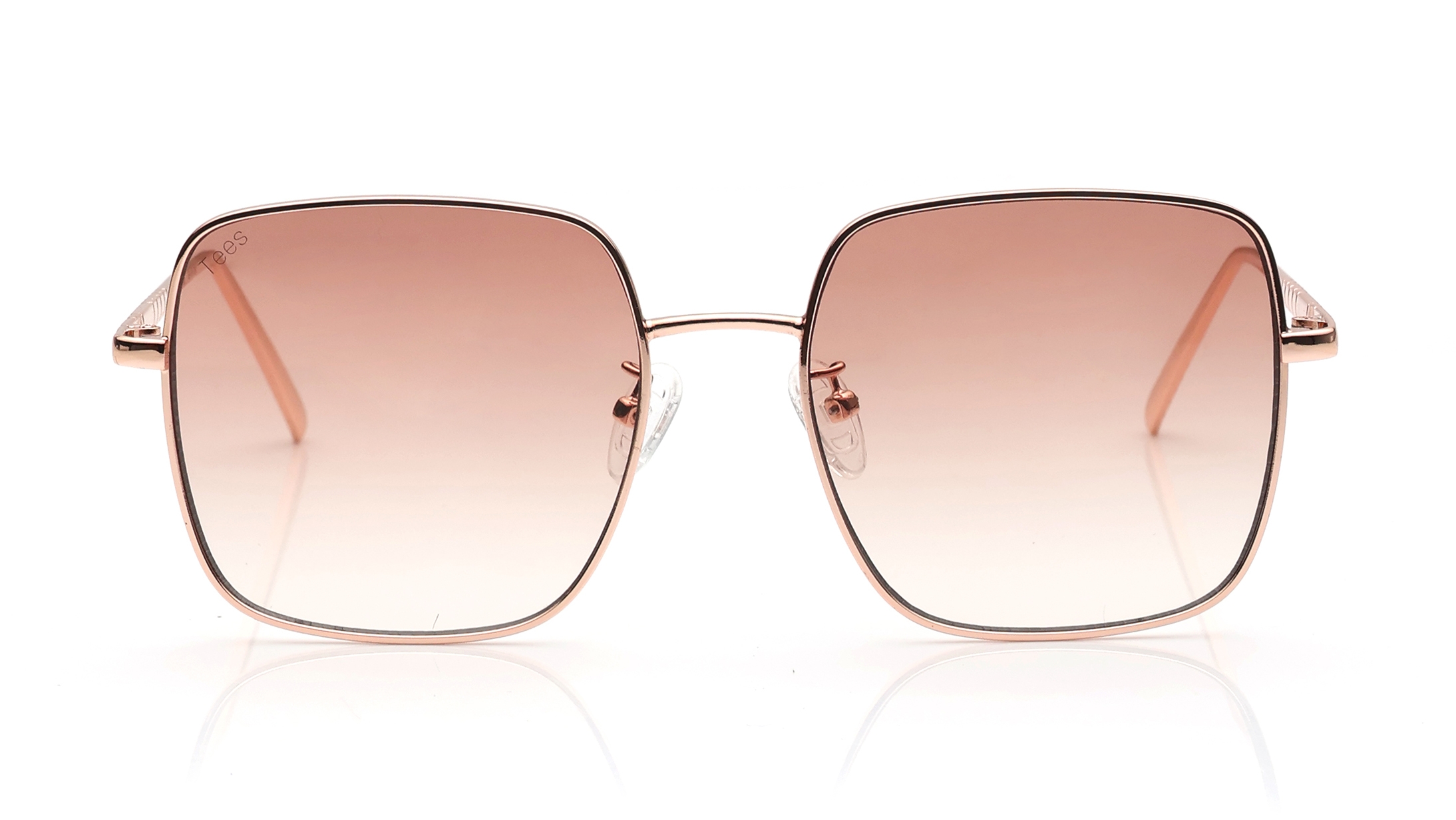 Image 1 of Brown Square Sunglasses for Men and Women from Tees By Fastrack Available at Titan Eye+