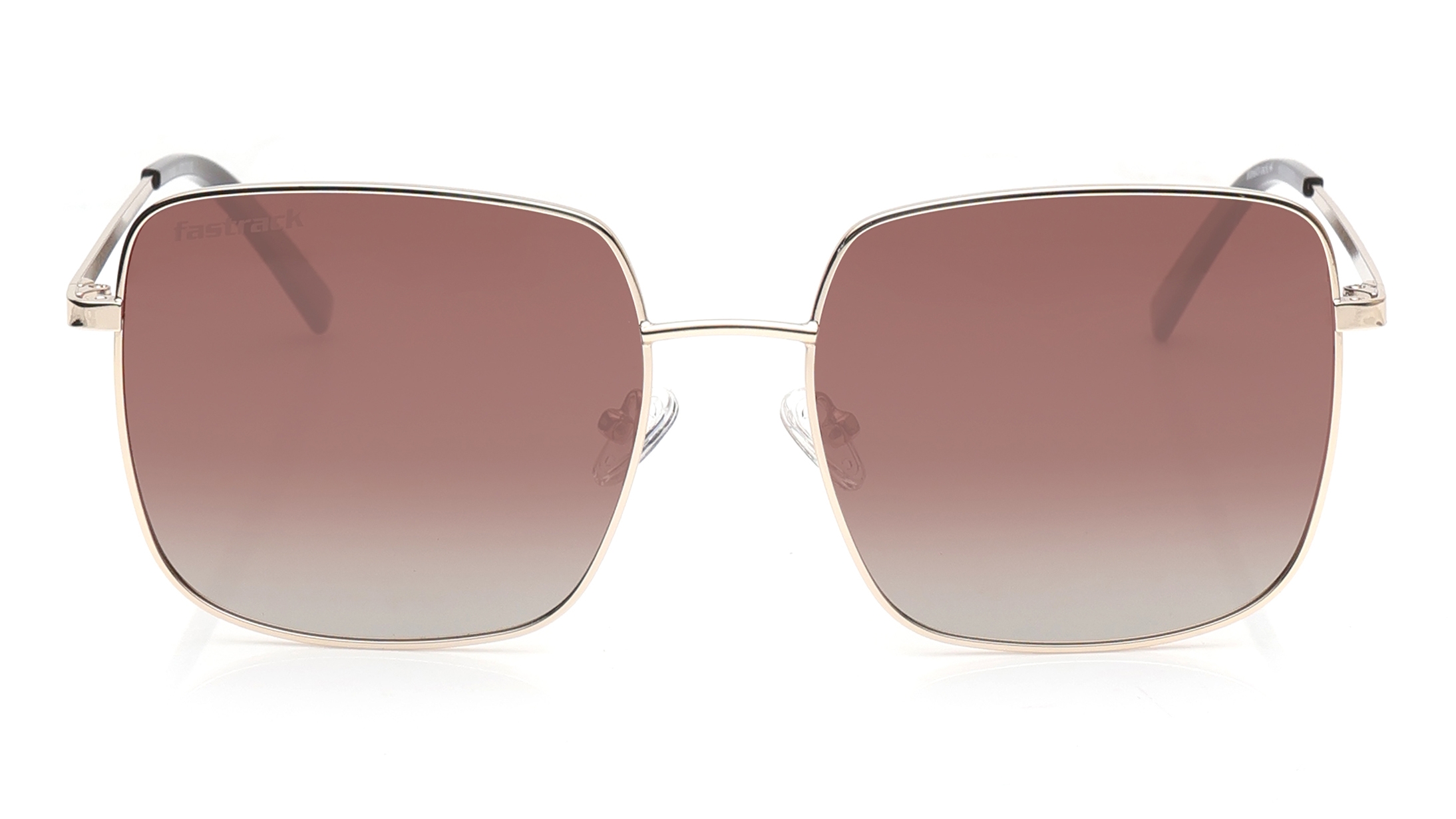 Image 1 of Brown Square Polarized Sunglasses for Men and Women from Fastrack Available at Titan Eye+