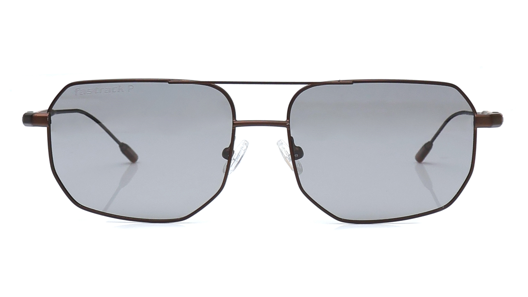 Image 1 of Grey Navigator Polarized Sunglasses for Men from Fastrack Available at Titan Eye+